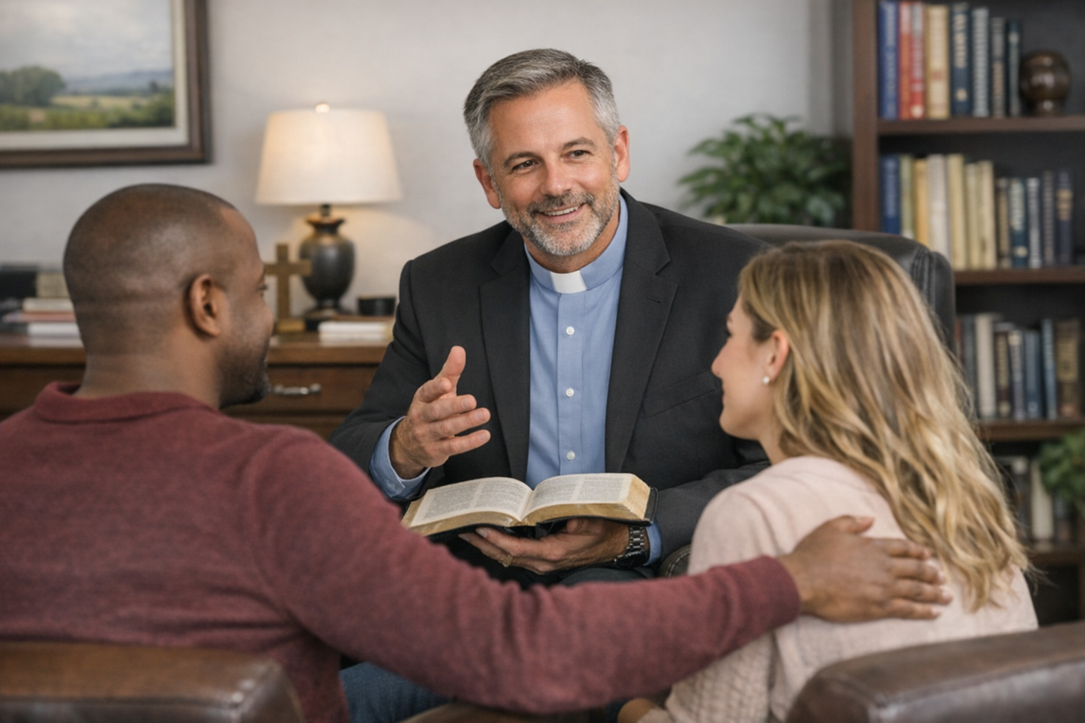 Interraciale marriage counseling session